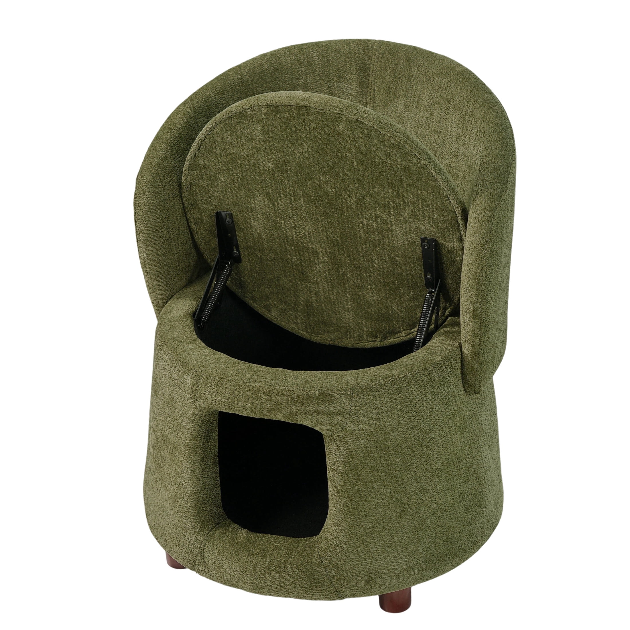 Christopher Knight Home Pet Friendly Accent Chair with Hidden Storage Nook, Convertible Stool, Green