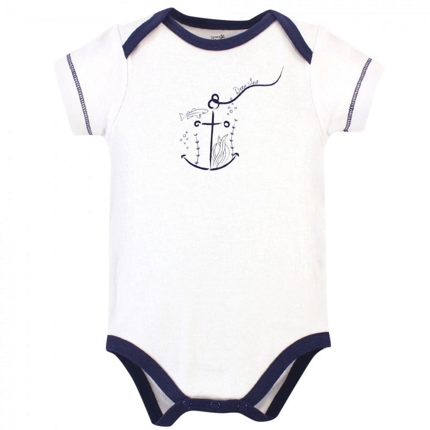 Touched by Nature Organic Cotton Bodysuits 5pk, Blue Whale, 0-3 Months