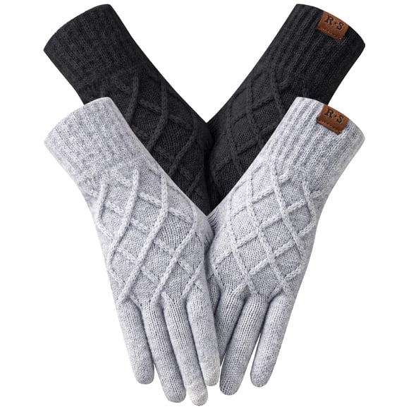 Guantes de invierno REACH STAR, tejidos térmicos con pantalla táctil, 2 pares