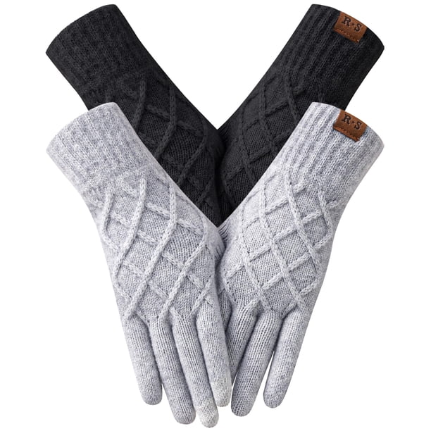 Guantes de invierno REACH STAR, tejidos térmicos con pantalla táctil, 2 pares