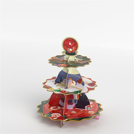 

3-Tier Cardboard Cupcake Stand Dessert Stand Cupcake Tower for Baby Showers Under the Sea Party