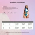 thumbnail image 6 of Women Club Pole Dance Leotard Shiny Metallic Sleeveless Stand Collar Cut Out Bodysuit Catsuit Pool Party, 6 of 6