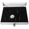 thumbnail image 2 of HUGFEGWE Watch Box, 6/12 Grid Slots Aluminum Rectangle Watch Jewellery Display Storage Organizer Box Case, for Store Display, Home Decoration (12 Slots) CA919-79077, 2 of 8