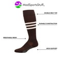 thumbnail image 2 of Dugout Striped Baseball Socks Pattern B (Brown/White, X-Large), 2 of 2