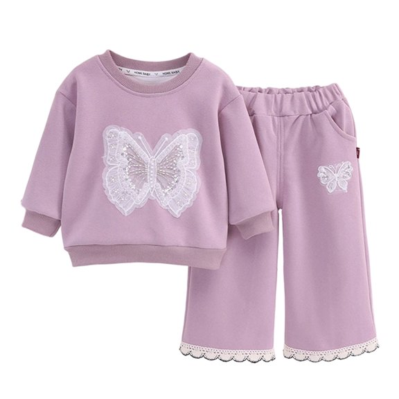 Baby Girl Clothes Girls Sets Fall Outfits Crewneck Sweatshirt Long Sleeve Top 6M-4T