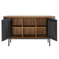 thumbnail image 6 of Modway Fortitude 59" Oval Wood Sideboard with 6 Storage Spaces in Walnut/Black, 6 of 10