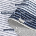 thumbnail image 2 of Memoryfield 8' x 10' Modern Area Rug, Machine Washable, Non-Slip, Non-Shedding, Low-Pile Floor Carpet, for Bedroom, Living Room & Nursery, Blue, 2 of 6