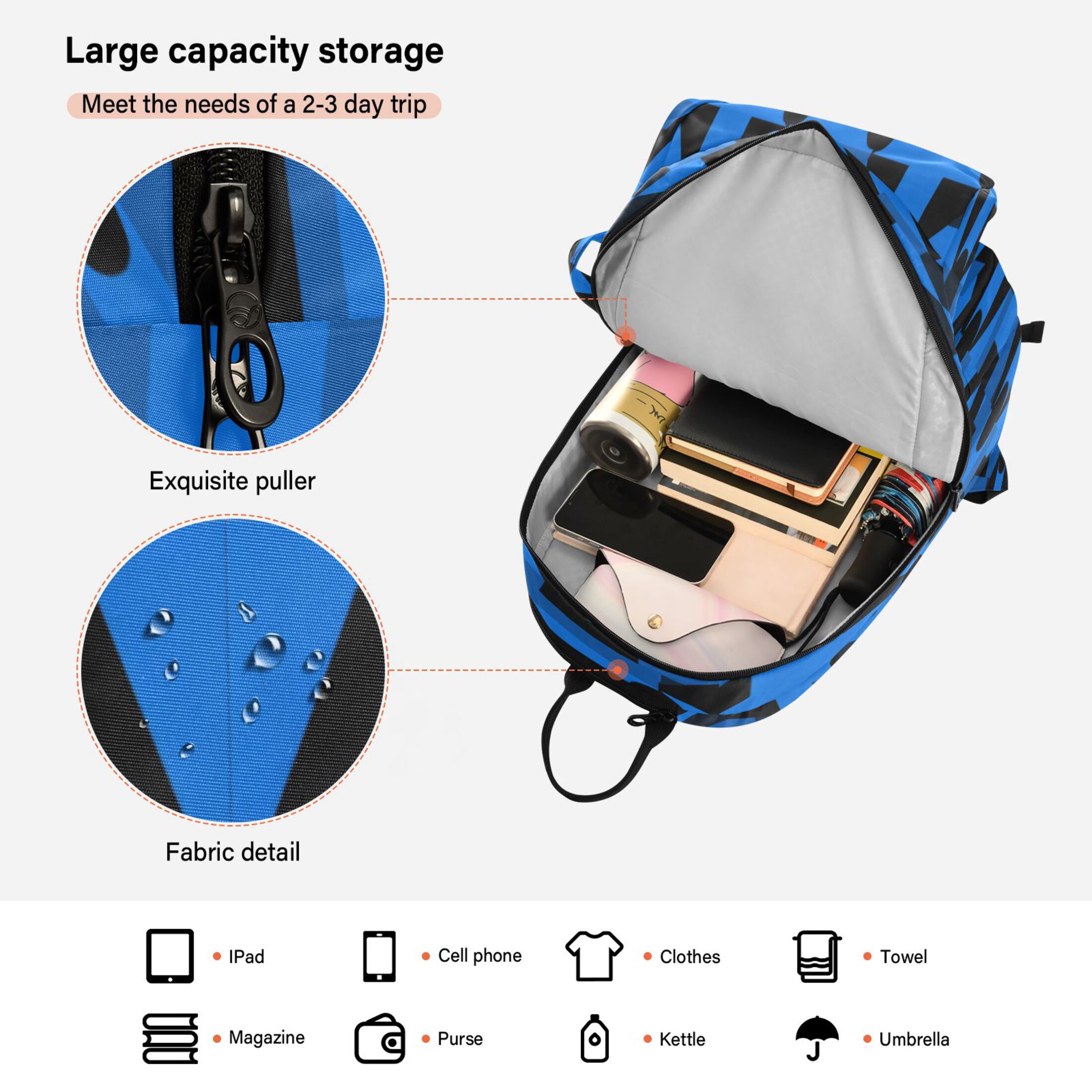 2 Racquet Holder Tennis Backpack Tennis Racket Covers Gym Bags Dark Blue Black Plaid