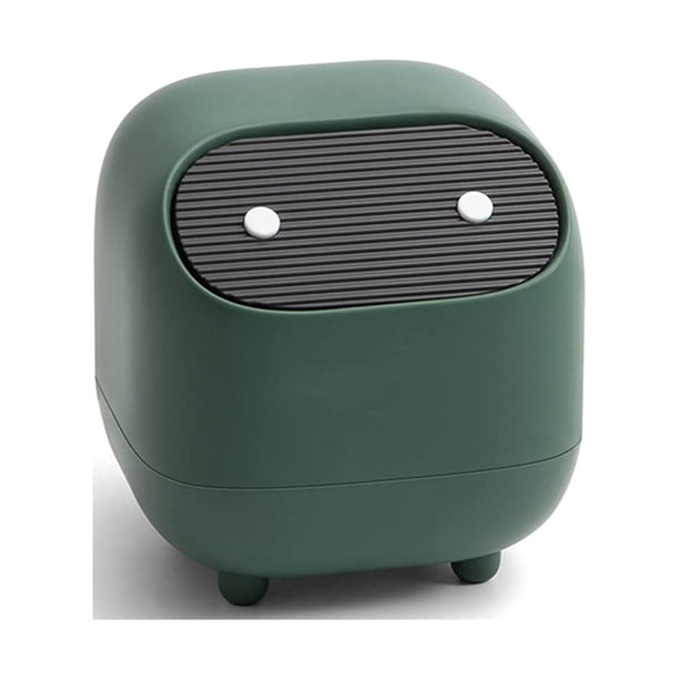 Lindo mini bote de basura de escritorio cubierta de presión creativa linda decoración de escritorio doble empuje ninja forma cocina baño escritorio habitación de los niños Zhivalor ZYY-0135