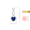 thumbnail image 5 of Angara Necklace - Natural Heart-Shaped Blue Sapphire Infinity Pendant Necklace in Platinum for Women (Size-5mm) | September Birthstone Jewelry, 5 of 10
