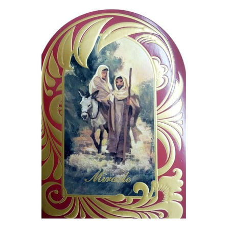 Wholesale Christian Christmas Cards Trimmerry Red Miracle Christian Christmas Cards Mary & Joseph on a Donkey ()