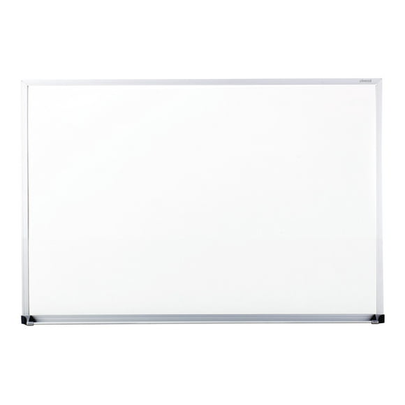 UNIVERSAL - Tableau Blanc - 35,98 Po x 24,02 Po - Mélamine - Non Magnétique - Blanc - Cadre Argenté