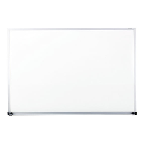 UNIVERSEL - Tableau Blanc - 35,98 Po x 24,02 Po - Mélamine - Non Magnétique - Blanc - Cadre Argenté