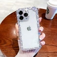 thumbnail image 2 of Designer Compatible with iPhone 15 Pro Max Bling Clear Case for Women Girl,Cute Glitter Phone Case with Sparkle Rhinestone Diamond Camera Protection，Airbag anti-fall Crystal Hard Back Cover, 2 of 12