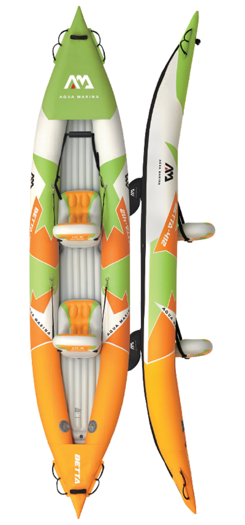 Inflatable Kayak Kayaks Betta 1-2-person Canoe Fishing Boat Paddles Double Seat 