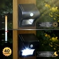 thumbnail image 3 of Classy Caps Solar Motion Sensor Deck and Wall Light - Black ABS, 3 of 9