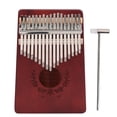 thumbnail image 2 of Kalimba, Mahogany Handcraft 17 Key Kalimba Small  Engraved  For Music Instrument Café, 2 of 8