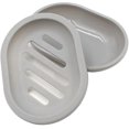 thumbnail image 3 of Jabonera de 2 piezas, con tubo de drenaje, soporte para jabón, dispensador de jabón, fácil de limpiar, secar, detener el jabón de hongos, 3 of 4