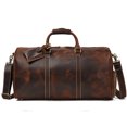 thumbnail image 3 of Bolsa de viaje de cuero con bolsillo para zapatos para hombre, bolso de viaje Vintage, bolsa de equipaje, gran oferta, 3 of 4