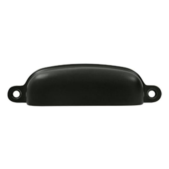4 in. Exposed Shell Pull- Black - Solid