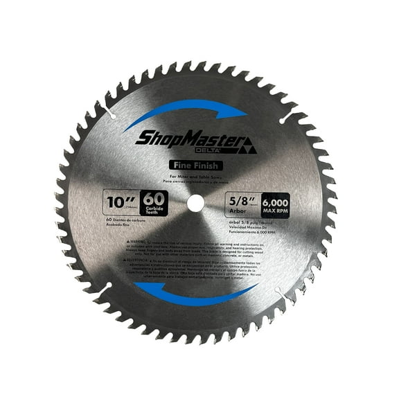 S36-1060T58 ShopMaster 10 inch 60T Fine Finish Saw Blade