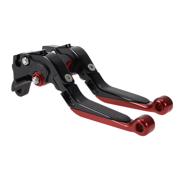 Palancas de freno y embrague cortas y largas para Yamaha WR125X 09-15, palanca de freno ajustable de motocicleta, aleación de aluminio, mango negro con extremo rojo