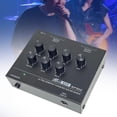 thumbnail image 1 of Consola de mezcla de sonido con efectos de micrófono, compacta, con entradas de micrófono individuales, mezcladora de audio para grabación de música, 1 of 10