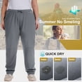 thumbnail image 6 of FEN AI Plus Size Women Cargo Pants Grey Athletic Joggers Quick Dry Hiking Fishing Pants UPF 50+ Breathable Outdoor Workwear 2XL, 6 of 7