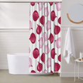 thumbnail image 6 of Shower Curtain, purple Onion Waterproof Fabric Plastic Shower Curtain, Drying Fast Bathroom Curtain with 9 Buttonholes, Ruffle Shower Curtain 60x72in, 6 of 8