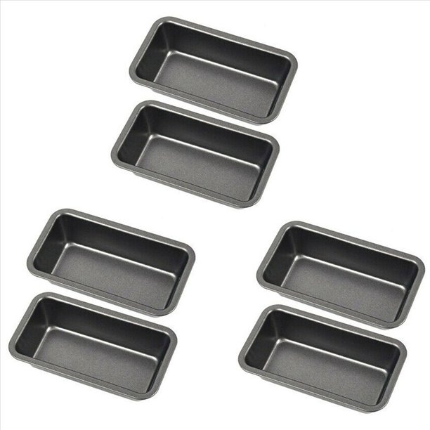 6 Piezas Moldes Pan para Hornear Bandeja para Pan Antiadherente Acero Al Carbono Molde para Tostadas Molde Pasteles Caja para Tostadas Bandeja para Hornear Utensilios para Hornear