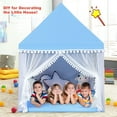thumbnail image 2 of Costway Kids Play Tent Large Playhouse Children Play Castle Fairy Tent Gift w/ Mat Blue, 2 of 11