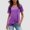 Purple, variant on Round Neck Short Sleeve Casual T Shirt For Women With Knot Detail Solid Color Relaxed Fit Top And Shirts Women Women Undershirt Womens Stretch T Shirt Women Short Sleeve Shirts Casual T Shirt for