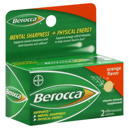 UPC 016500556428 product image for Berocca Orange Flavor Vitamin Mineral Supplement Effervescent Tablets, 2 count | upcitemdb.com