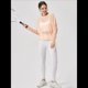 thumbnail image 4 of Blusa de Entrenamiento Holgada de Larga con Transparente para Mujer, Cuello Redondo y Mangas Largas Naranja Rosa L, 4 of 10