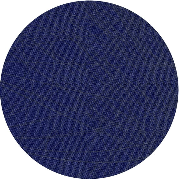 Ahgly Company Indoor Round Patterned Sapphire Blue Area Rugs, 4' Round