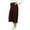 Maroon, variant on Bimba Women's Rayon Capri Wide Leg Culottes with Back Elastic Casual Summer Pants With Belt Maroon - Small