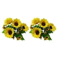 thumbnail image 1 of GOOHOCHY 2 manojos de decoración de girasol artificial flor de simulación única flor decorativa, 1 of 7