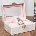 thumbnail image 3 of Estuche para guardar relojes y joyas de estilo retro chic, de color blanco, portátil y elegante para una elegancia atemporal, 3 of 7