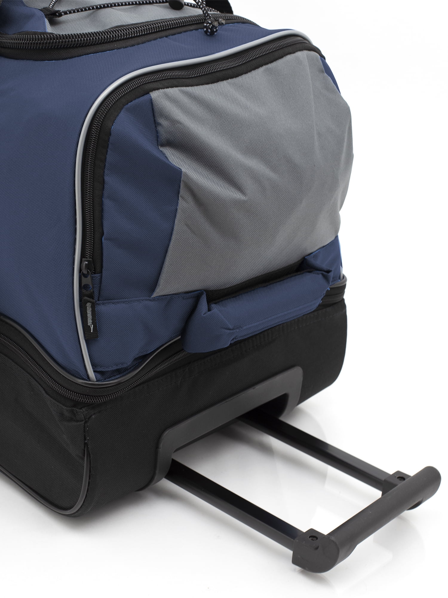 Travelers Club 30" Adult Drop-Bottom Rolling Duffel with Telescopic Handle, Blue