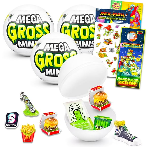 Mystery Set ZURU 5 Surprise Mini Brands Mega Gross Minis, paquete de 3