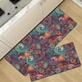 thumbnail image 3 of Boho Anti Fatigue Kitchen Mat Set of 2, Paisley Floral Kitchen Rugs and Mats PVC Rubber Waterproof Non Skid Cushioned Comfort Standing Mats Memory Foam Mat for Kitchen, Office, Laundry, 3 of 6