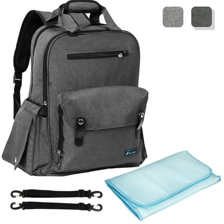 Pocket Diaper Bag - Baby Diaper Backpack For Mom, Dad by JOIE BEAN | Large Capacity Maternity Nappy Baby Bag with Insulated Bottle Pockets, Changing Pad, and Stroller Straps