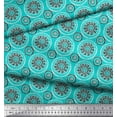thumbnail image 2 of Soimoi Cotton Cambric Fabric Floral Block Print Sewing Fabric Yard 56 Inch Wide, 2 of 3
