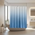 thumbnail image 2 of Shower Curtain Ombre Bath Shower Curtains for Bathroom, Textured Fabric Shower Curtain Liner with 12 Hooks, Water Repellent, Machine Washable, 72 x 72 inch - Style 3, 2 of 5