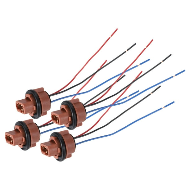 7443 T20 Conector de mazo de cables para bombillas LED, luces de señal de giro, luces de freno (juego de 4)