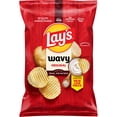 thumbnail image 2 of Lay’s Wavy Potato Chips Variety Pack, Original 7.75 oz & Lightly Salted 7.5 oz, 15.25 oz Total, Variety pack with Bowl by OMA., 2 of 5