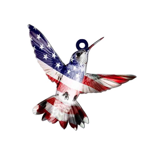 Adorno para el árbol con banderas patrióticas y rayas, 4 de julio
