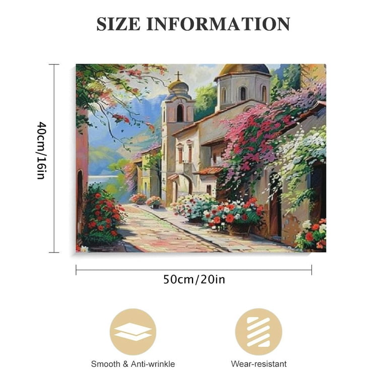 Mexican Village Art Print - Guanajuato Colorful Canvas Poster, 12x18 Inches Unframed, Wall Decor For Bedroom