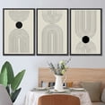 thumbnail image 4 of PixonSign Framed Canvas Print Wall Art Set Geometric Vintage 1960s Polygon Variety Abstract Shapes Illustrations Modern Art Minimalism Decorative for Living Room, Bedroom, Office - 16"x24"x3 Black, 4 of 5