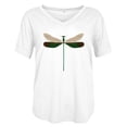 thumbnail image 4 of CEHVOM Mode Femmes T-Shirt Imprimé à Col en V Manches Courtes T-Shirt Décontracté Hauts Blouse, 4 of 5